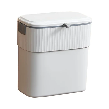 Окачен кофа за боклук Кухненската кофа за боклук с капак, 2,3 литра Удобен здрав като Над кабинета на АВТОБУСА
