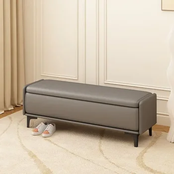 Италиански Луксозни столове за преобличане обувки Прост дългосрочен дивана-табуретка Правоъгълна Пуфики Край леглото на Столче за съхранение в спалнята входа на къщата
